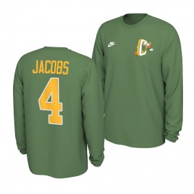 Oregon Ducks Jestin Jacobs Green Throwback Long Sleeve Tee