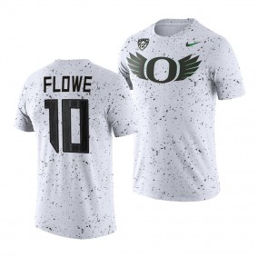 Oregon Ducks Justin Flowe White Eggshell Football Tee