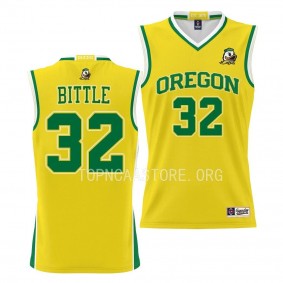 Oregon Ducks Nathan Bittle NIL Pick-A-Player Basketball Jersey Gold