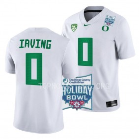 Christian Gonzalez Oregon Ducks 2022 Holiday Bowl White Game Football Jersey