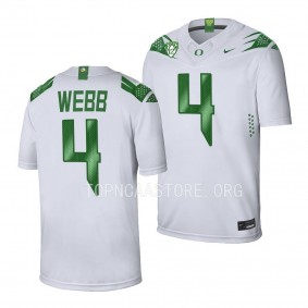 Oregon Ducks Spencer Webb Game Football Jersey White