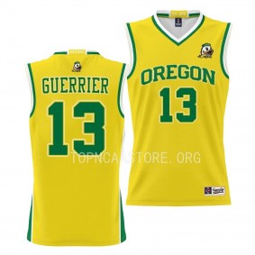 Oregon Ducks Quincy Guerrier NIL Pick-A-Player Basketball Jersey Gold