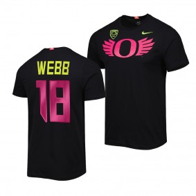 Oregon Ducks Spencer Webb Black Alternate Logo Stomp Out Cancer Tee