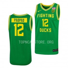 Te-Hina Paopao Oregon Ducks Women's Basketball Green Jersey