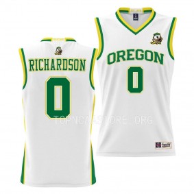 Oregon Ducks Will Richardson White Basketball Jersey NIL Pick-A-Player